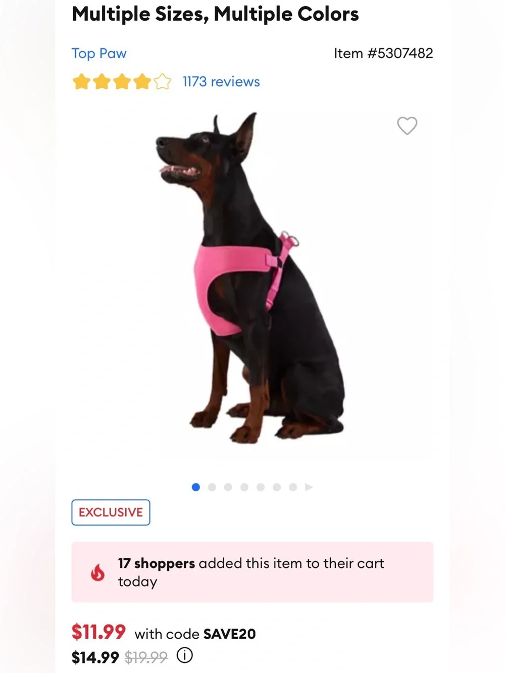 Top Paw this pink